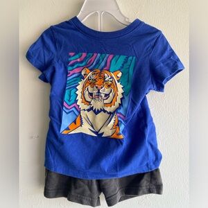 Tiger Shirt & Gray Shorts